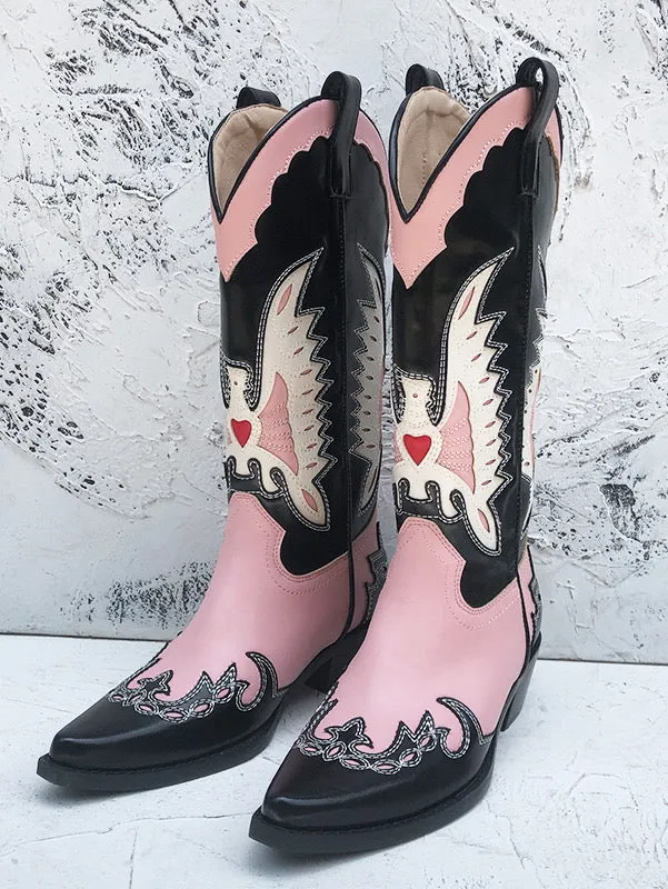 2024 New Cowgirl Boots pointed toe embroideryCowboy Boots for women