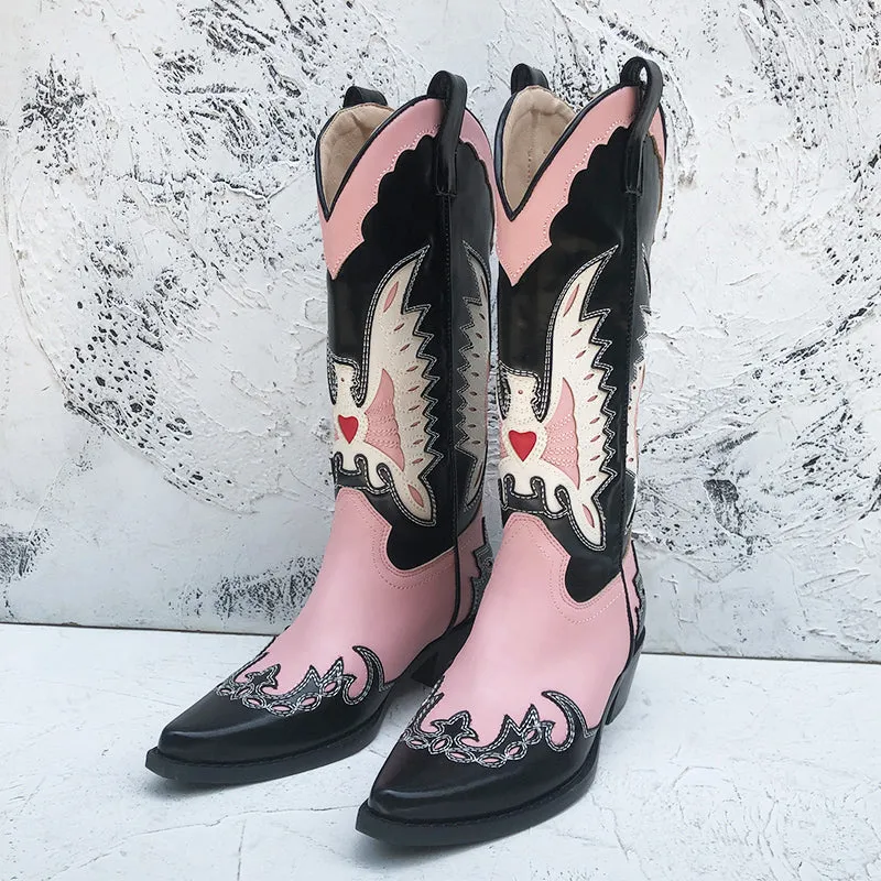 2024 New Cowgirl Boots pointed toe embroideryCowboy Boots for women