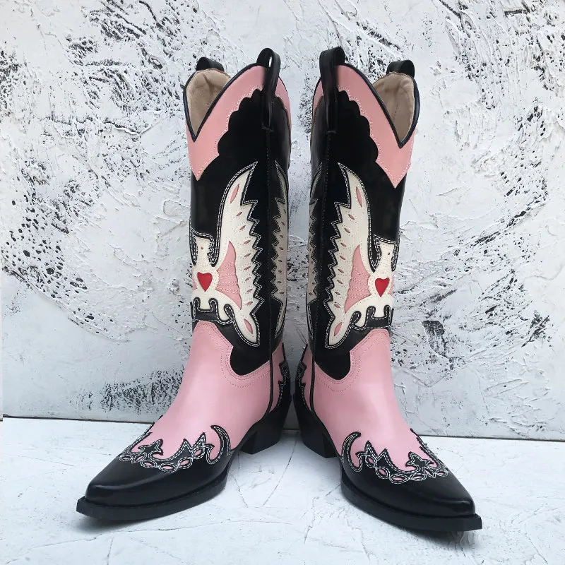 2024 New Cowgirl Boots pointed toe embroideryCowboy Boots for women