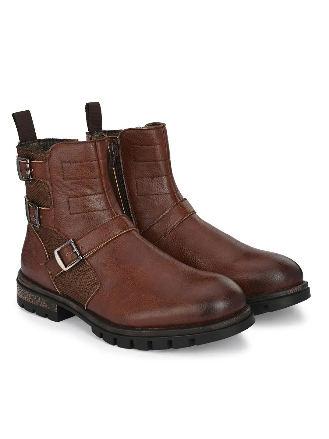 Alberto Torresi Ankel Higth And Zipper Boot With Metal Accent For Men