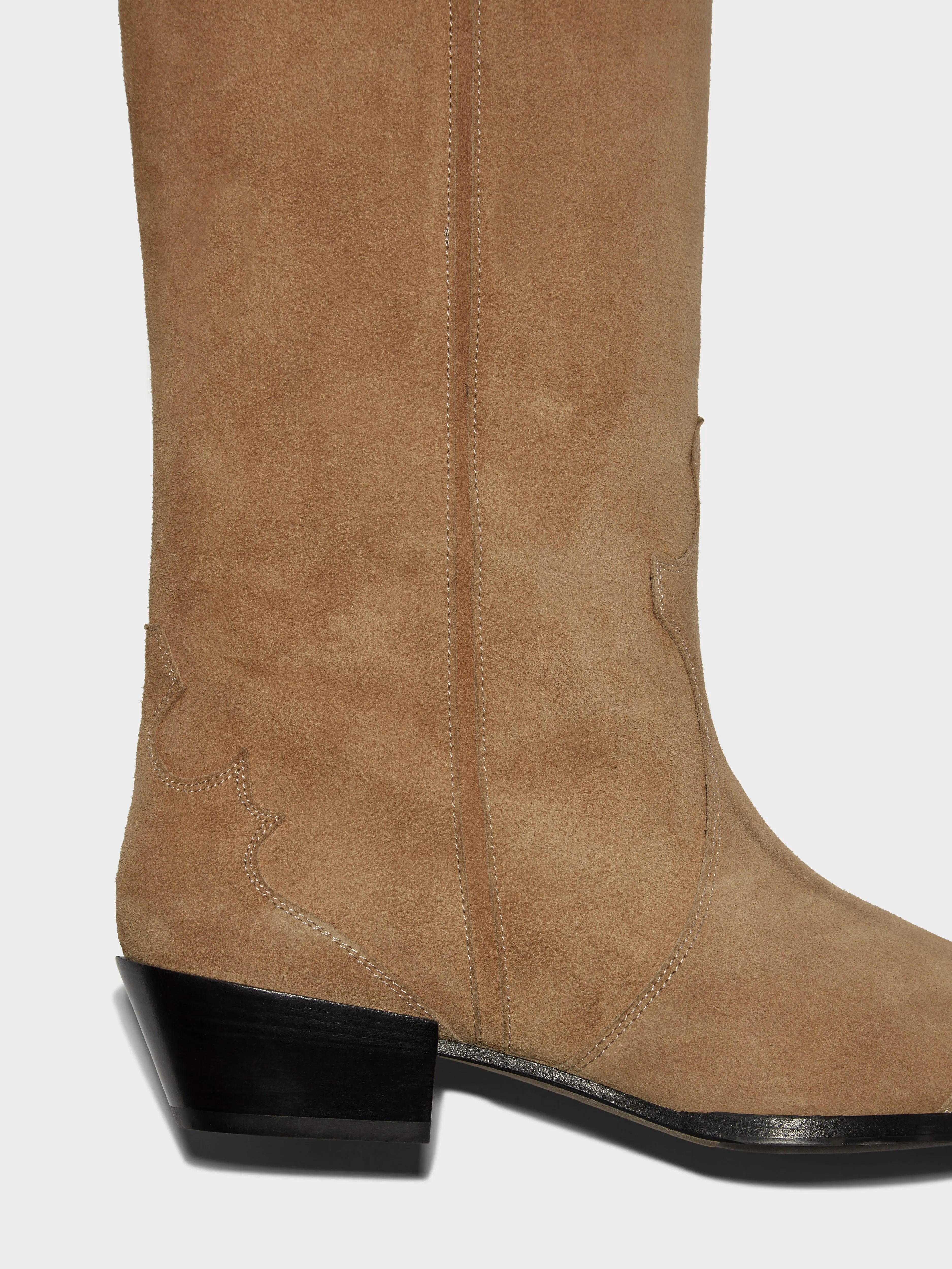 Aruna Suede Cowboy Knee-High Boots