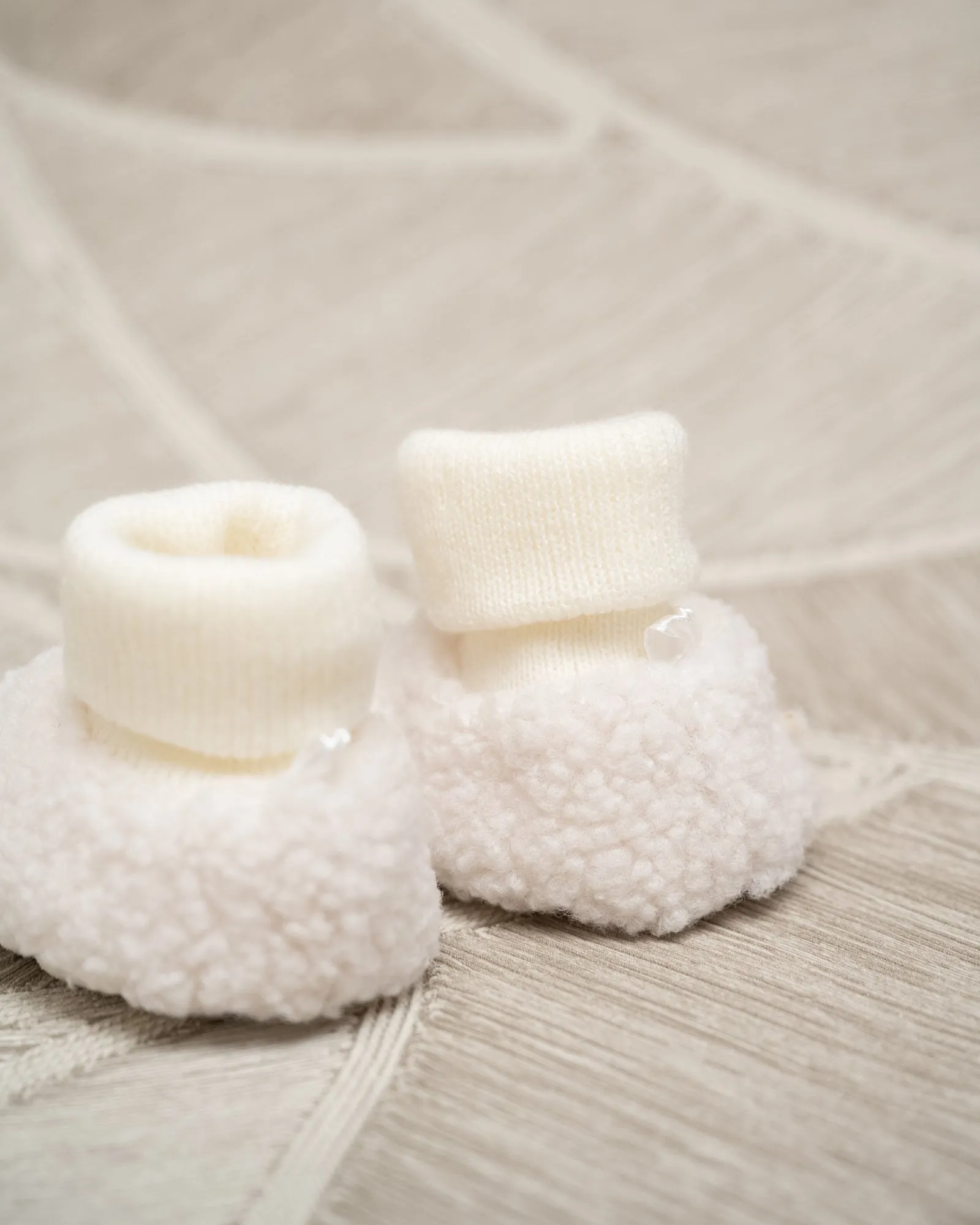 Baby Boots Knitted Creme