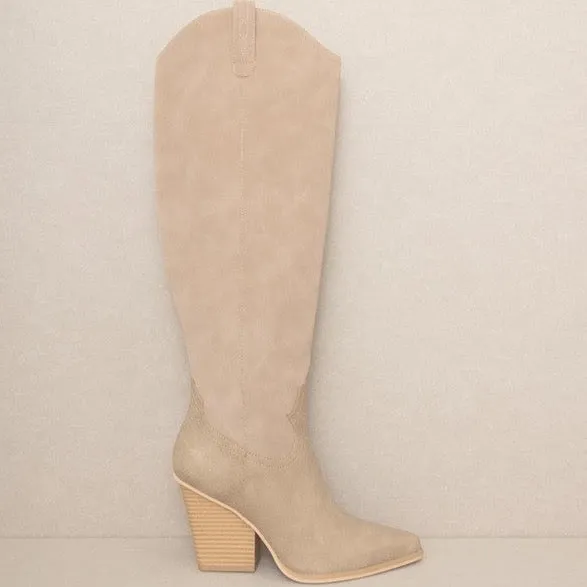 Barcelona Knee High Boot - Tan