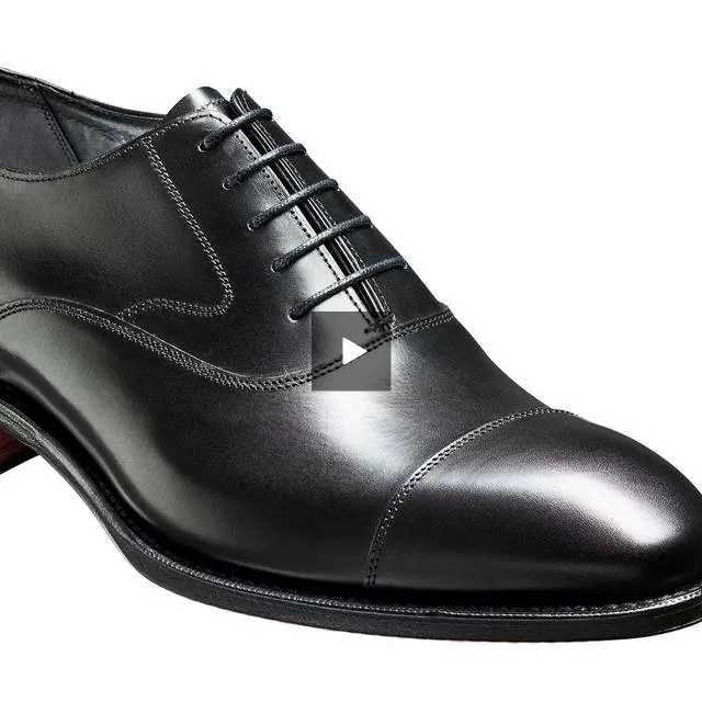 Barker Falsegrave Oxford Calf Leather Shoes - Black Calf