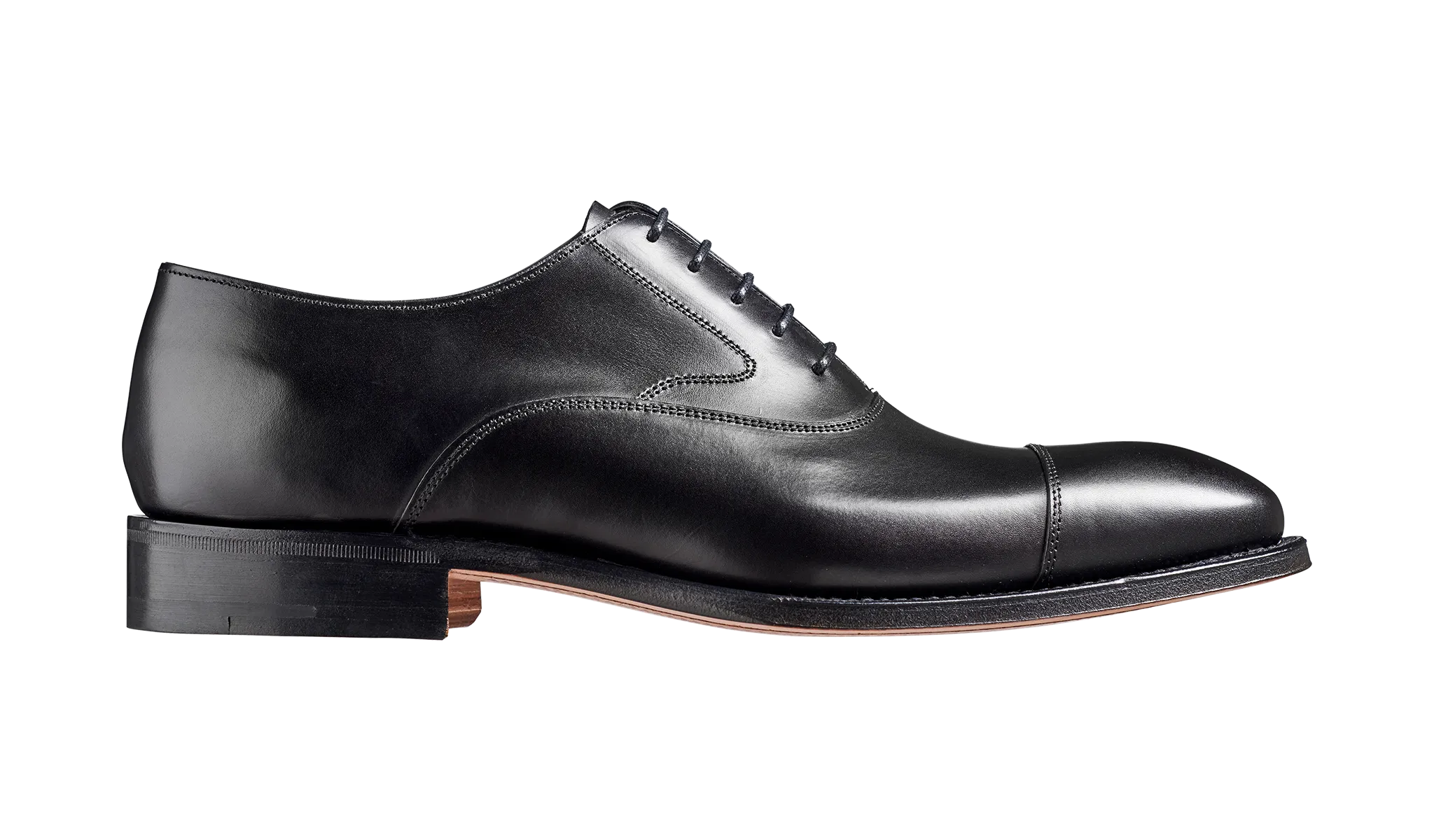 Barker Falsegrave Oxford Calf Leather Shoes - Black Calf