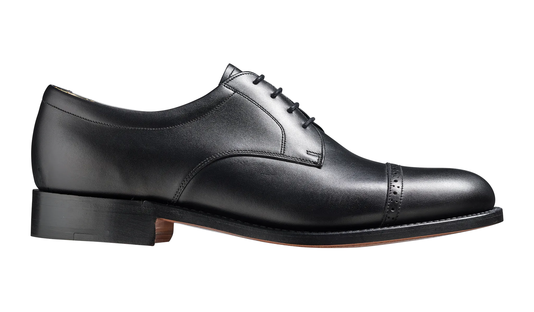 Barker Staines Toe-Cap Shoe -  Black Calf