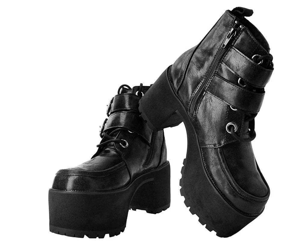 Black 2-Buckle Nosebleed Boot