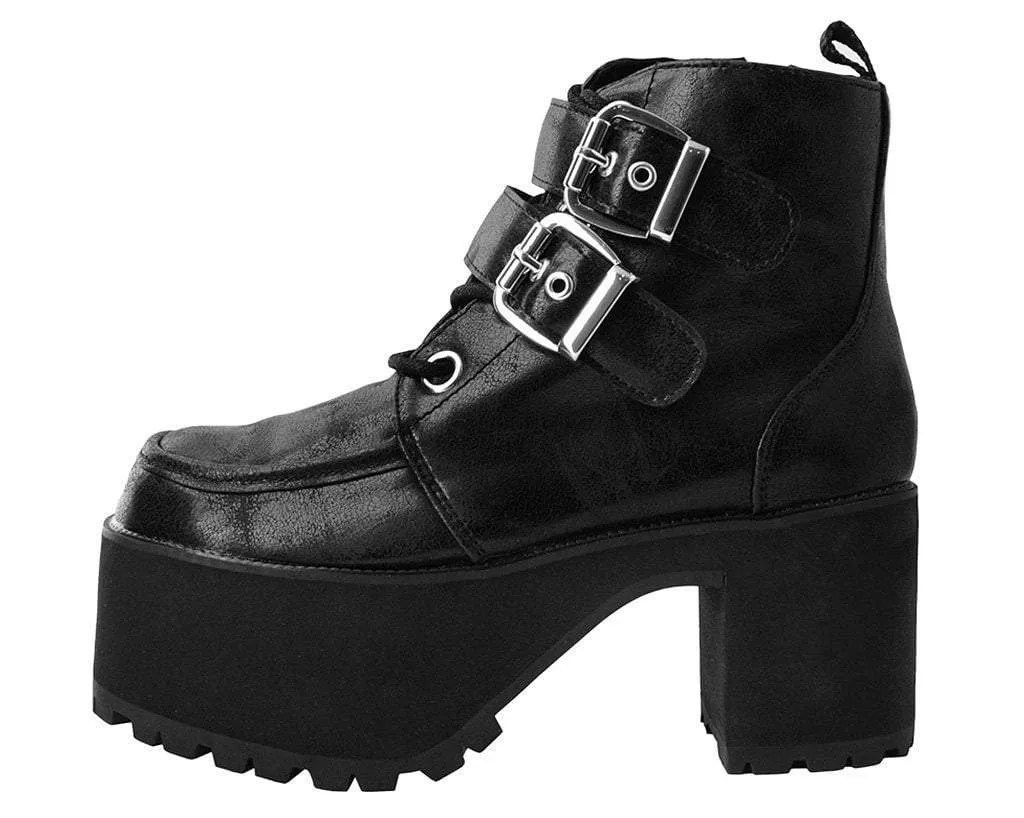 Black 2-Buckle Nosebleed Boot