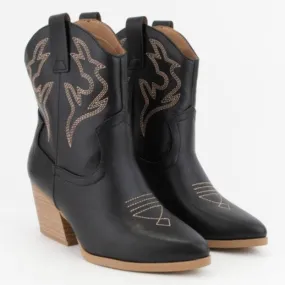 Blazing Cowboy Boots - Black