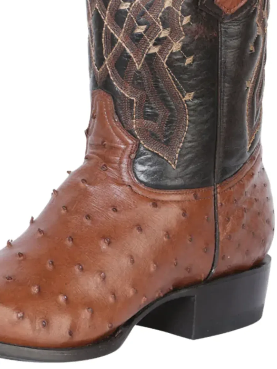 Botas Vaqueras Exoticas de Avestruz Original para Hombre 'Centenario' - ID: 124469