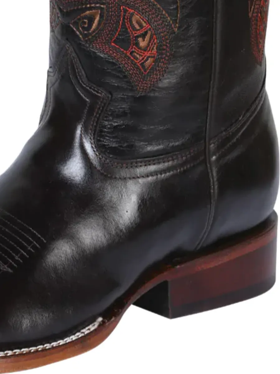 Botas Vaqueras Rodeo Clasicas de Piel Genuina para Hombre 'El General' - ID: 41990