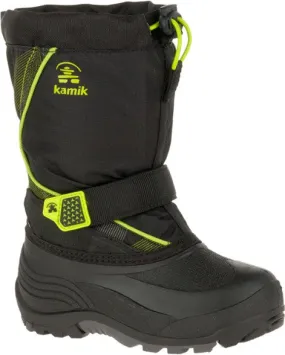 Boy's Kamik | Snowfall P Insulated Boot | Black Lime