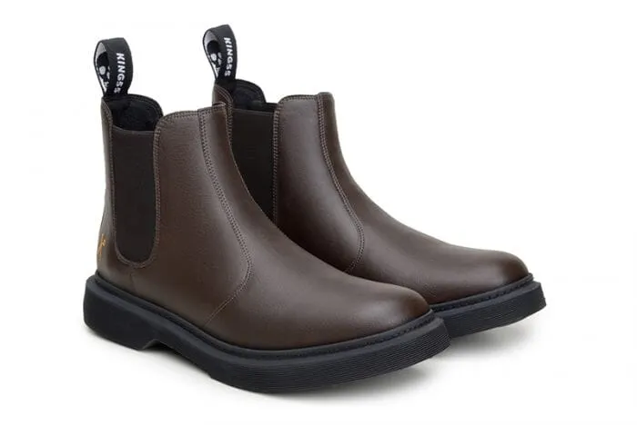 'Brick Lane' Vegan Chelsea Boot by King55 - Espresso