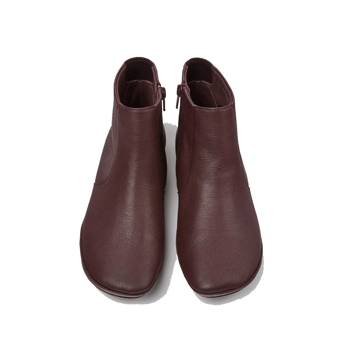 Camper Burgundy leather ankle boots for women   