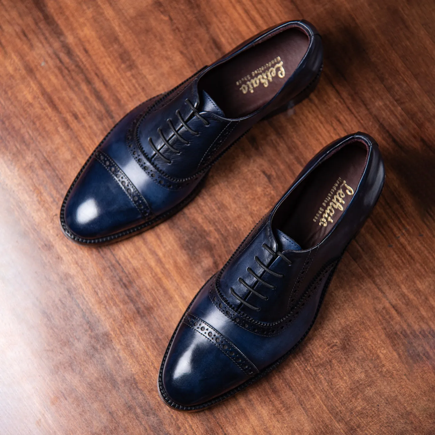 Classic Captoe Oxford - Navy Blue