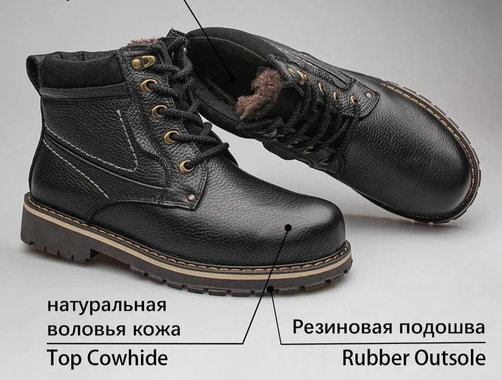 Comfortable Leather Men's Casual Shoes: P8988 Boots