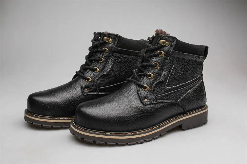 Comfortable Leather Men's Casual Shoes: P8988 Boots