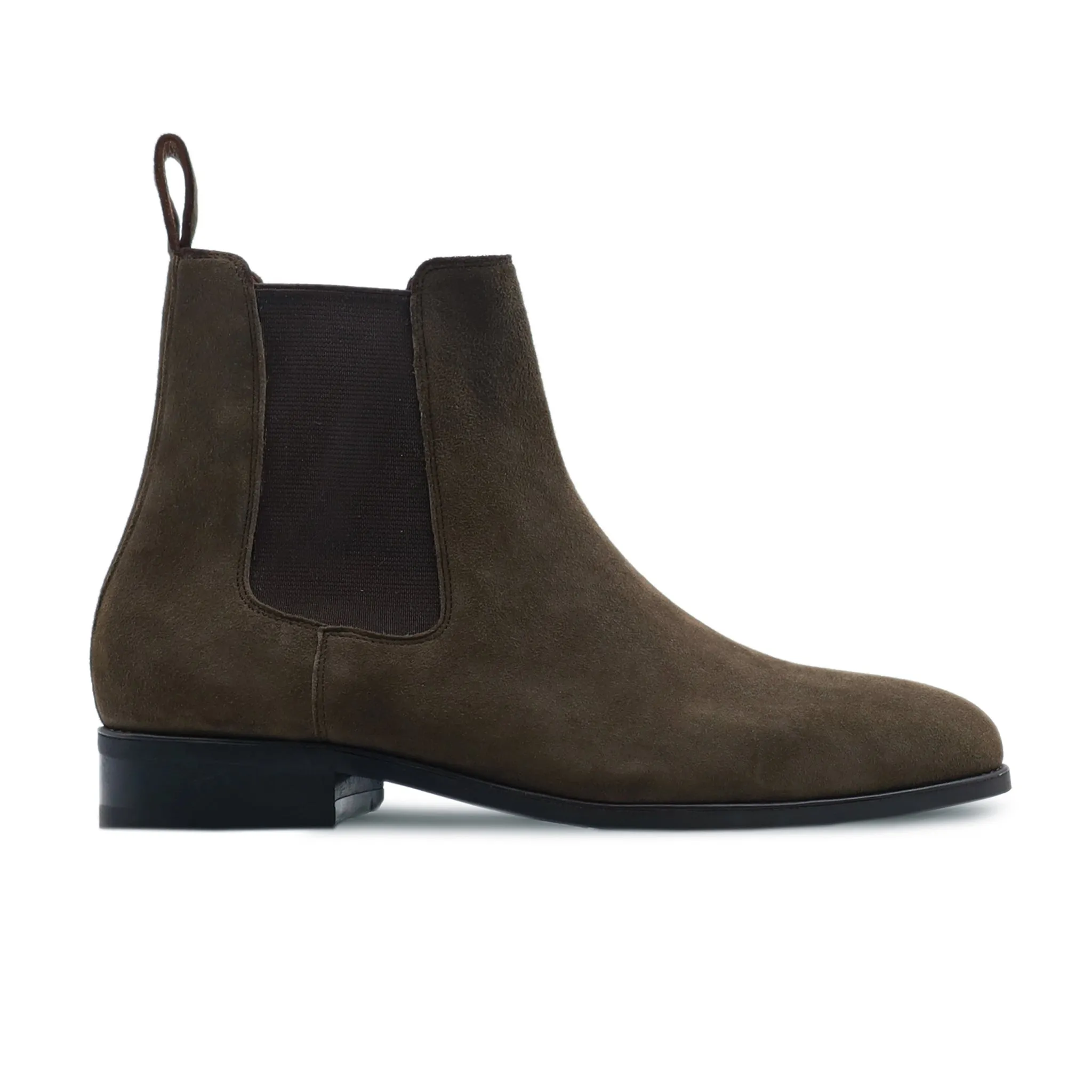 Cordo - Men's Birch Brown Kid Suede Chelsea Boot