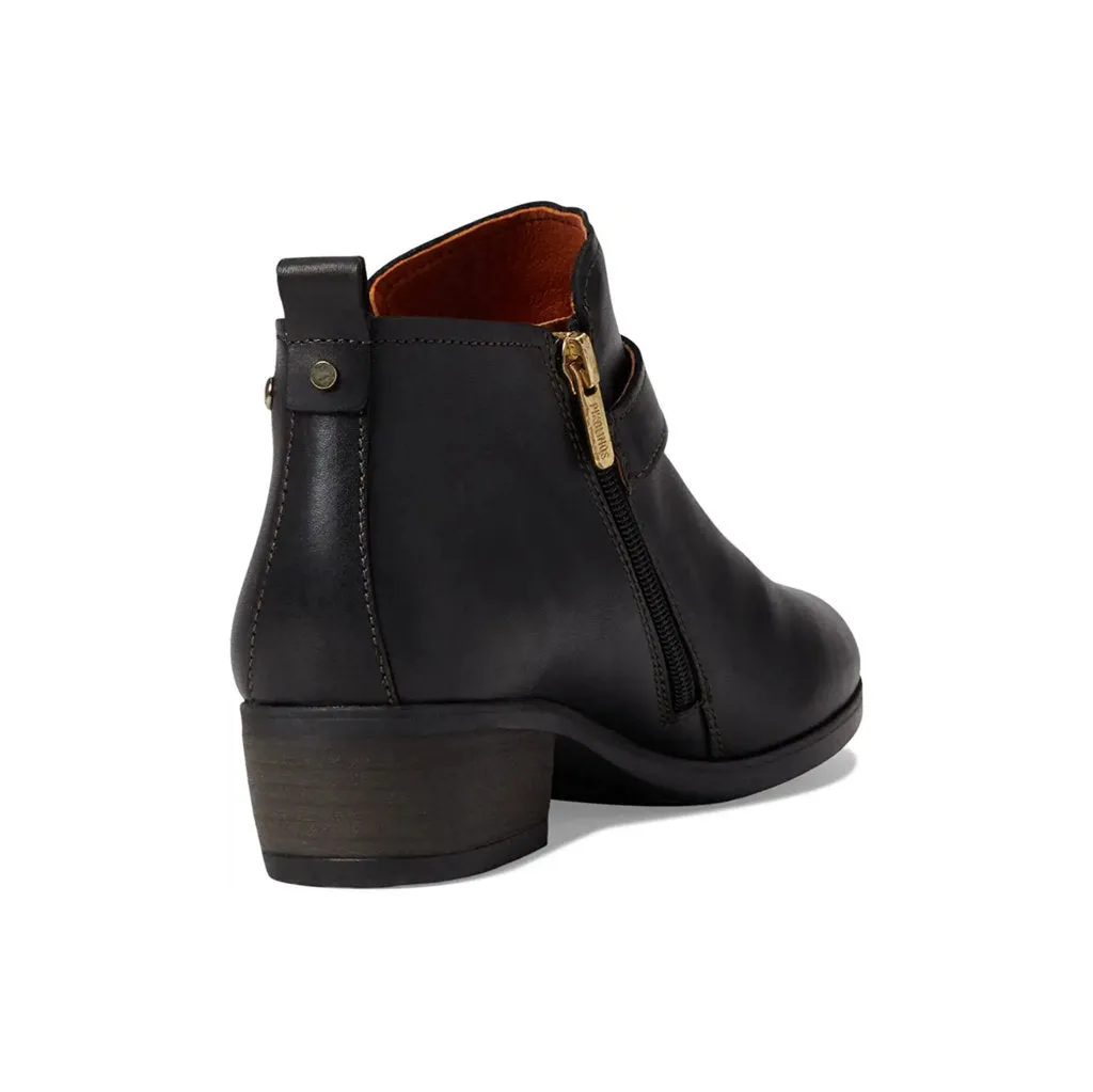 Daroca Calfskin Leather Women's Zip up Ankle Boots