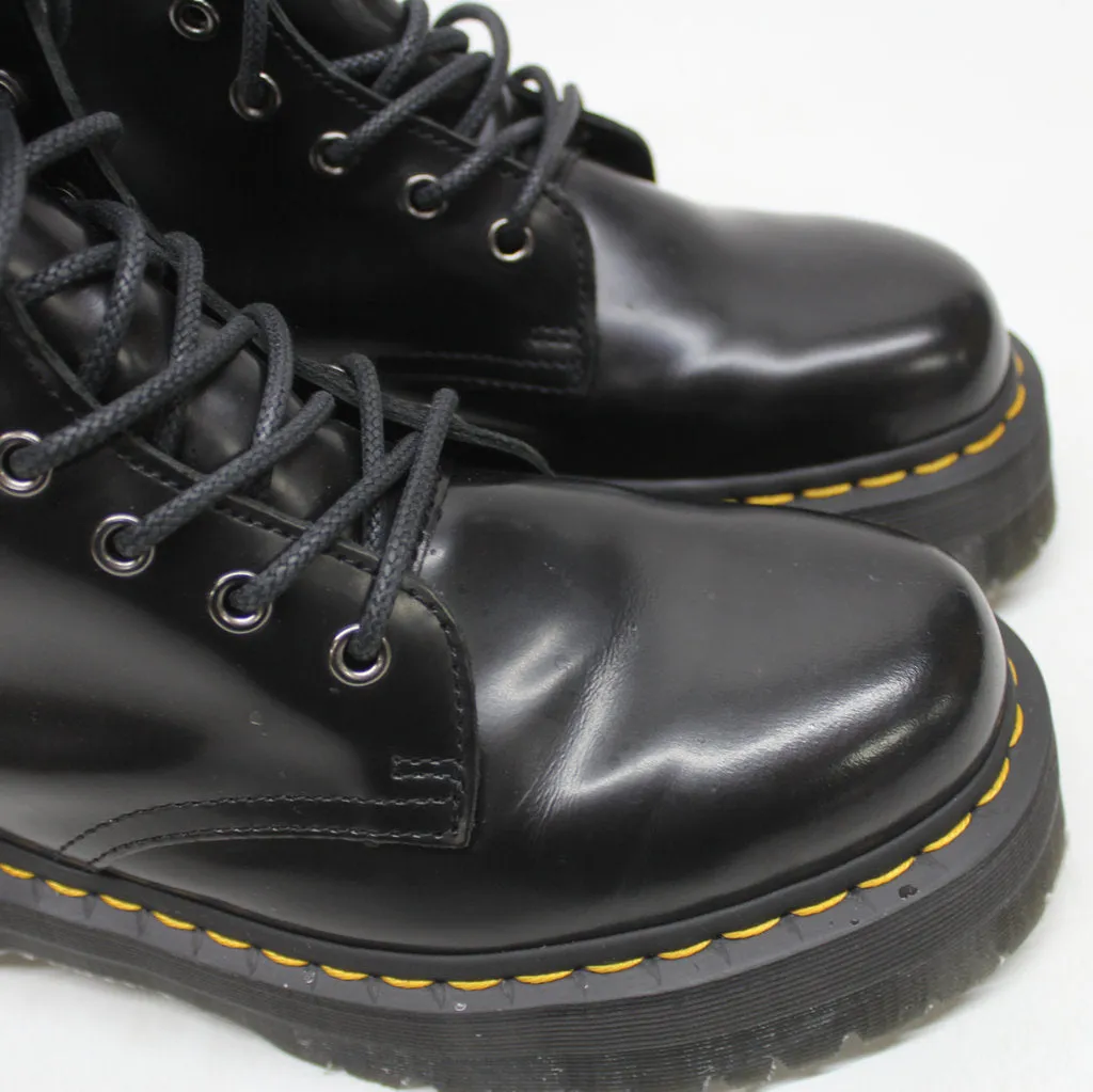 Dr. Martens Jadon Black Unisex Leather Mid-calf 8-eye Boots - UK 6.5