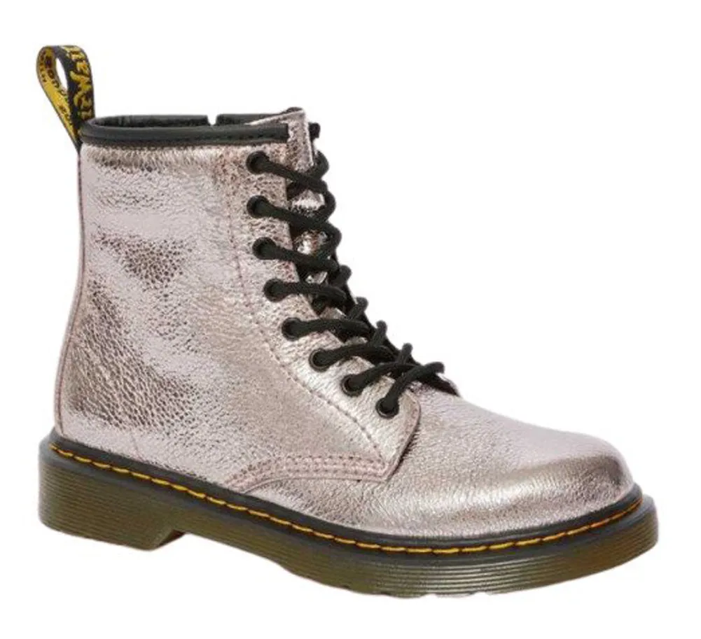 DR.MARTENS 1460 Crinkle Metallic Kids | Pink Salt (25652984)