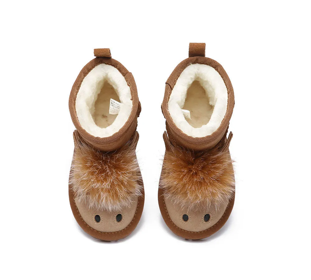 EVERAU Kid Sheepskin Boots Pony Kids Plus