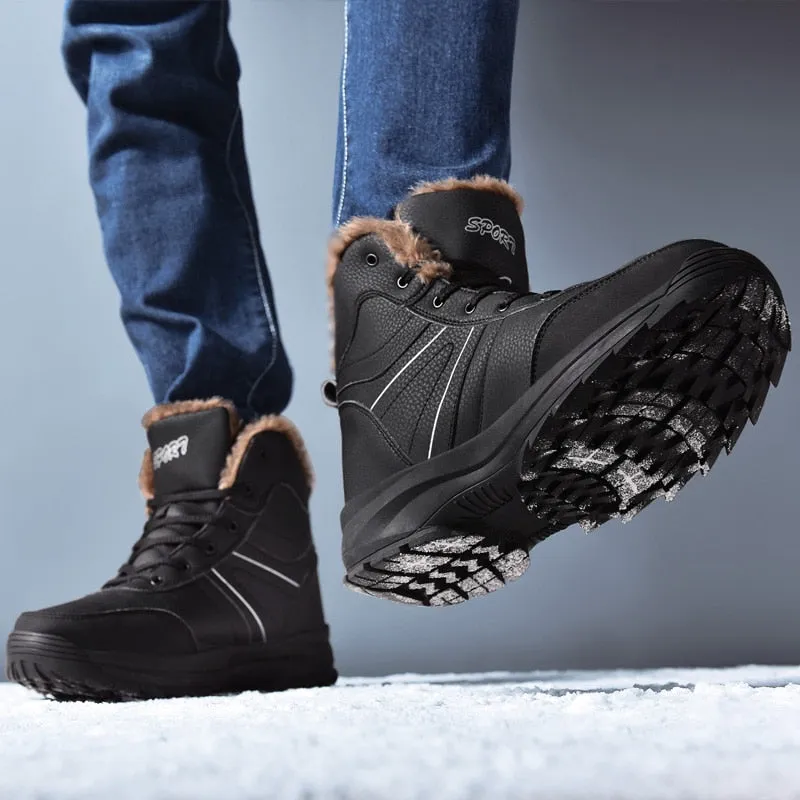 Genuine Leather Fashion Men's Snow Boots