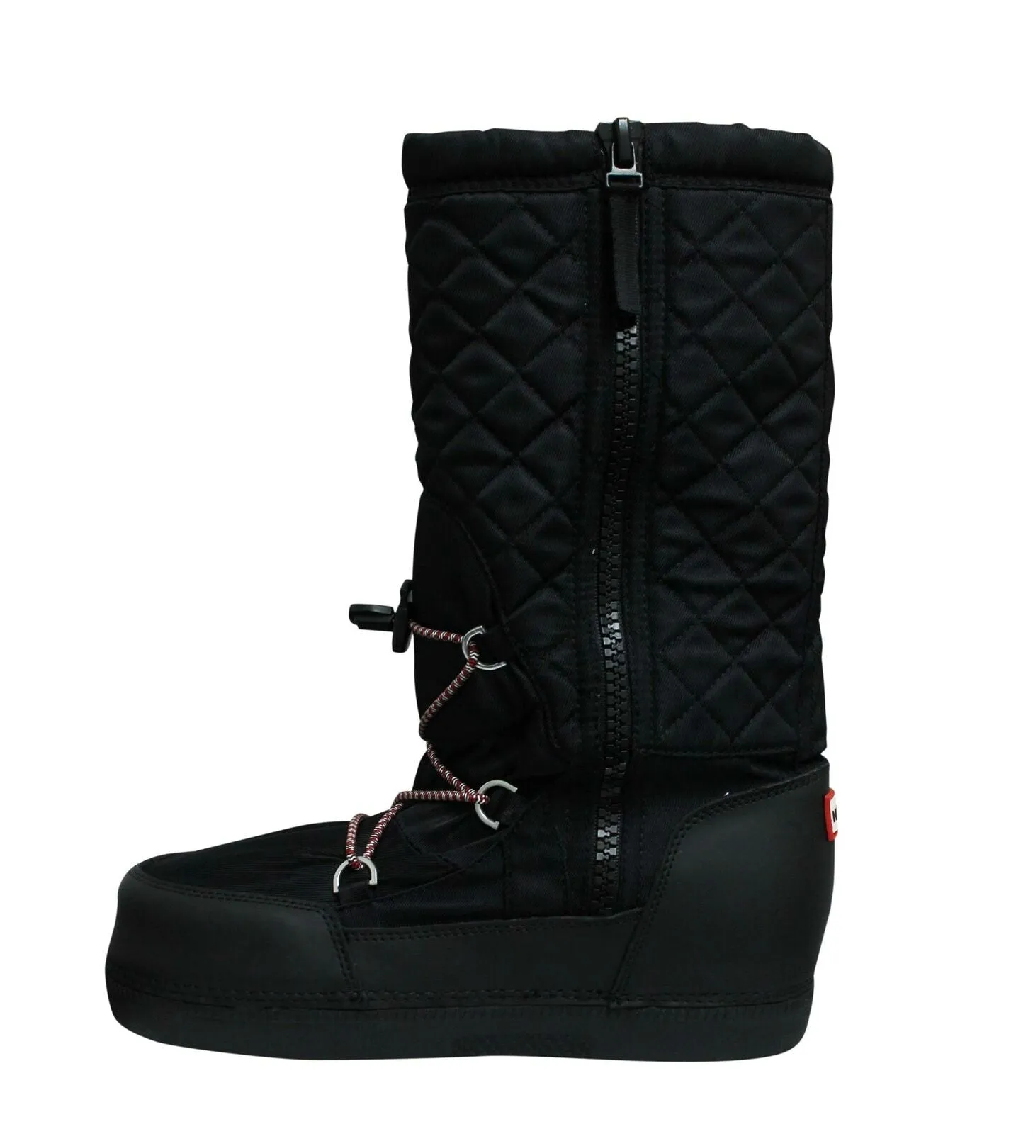 Hunter Original Snow Quilted Womens Boots Side Zip Black WFT2012WWR BLK