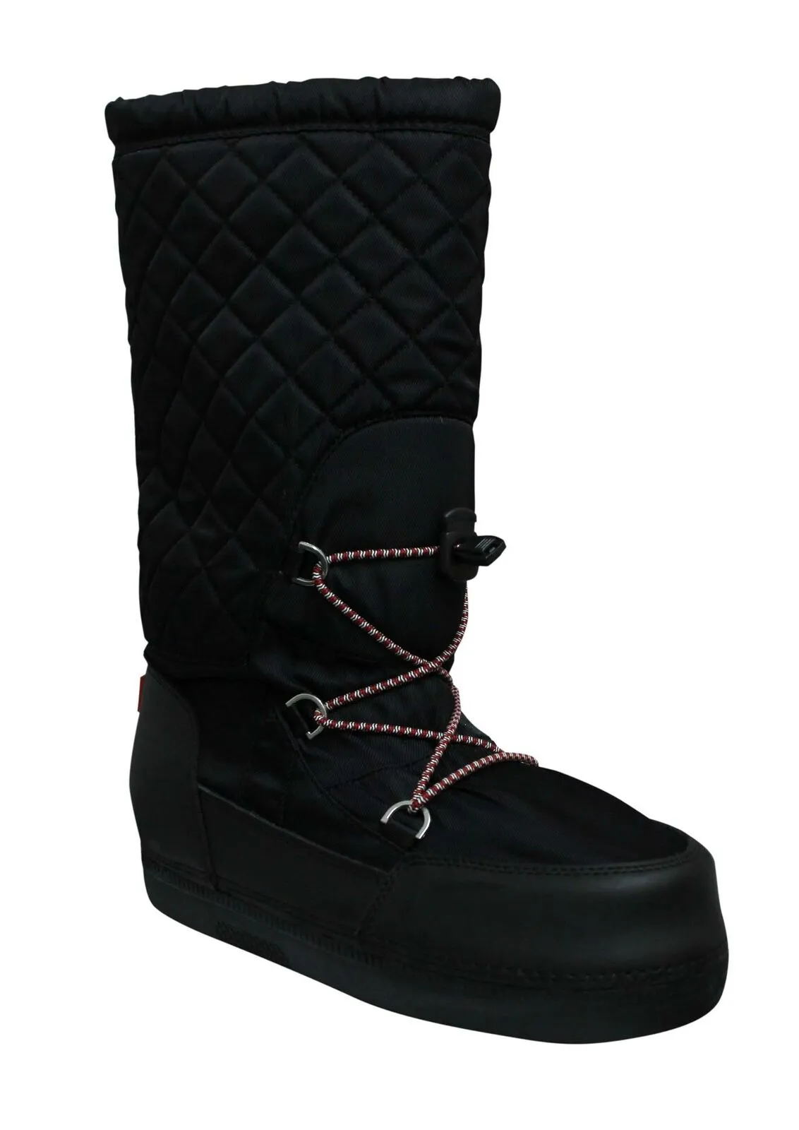 Hunter Original Snow Quilted Womens Boots Side Zip Black WFT2012WWR BLK