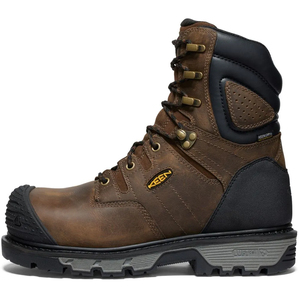 Keen Camden Men's 8" Waterproof Composite Toe Work Boot 1027678 - Brown