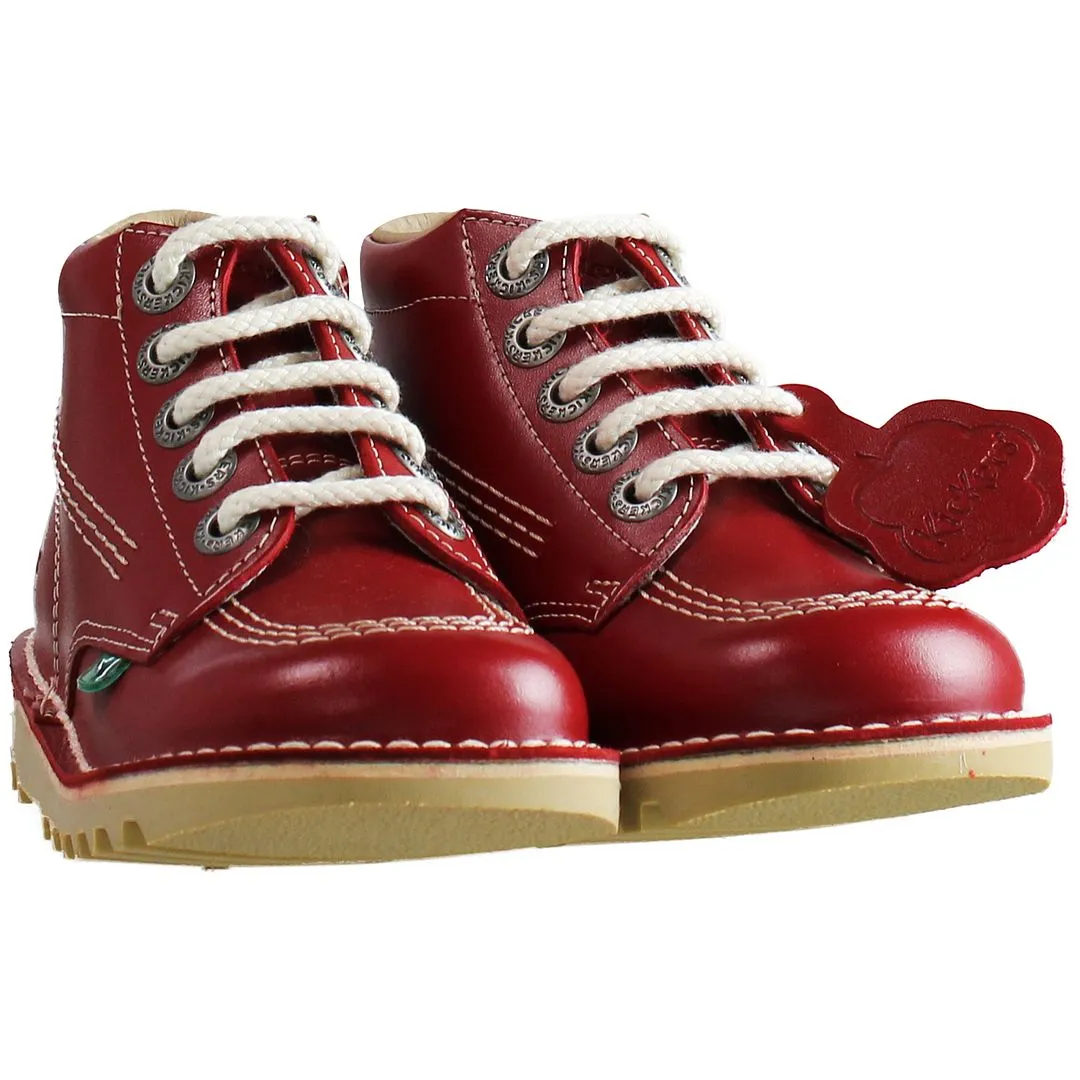 Kickers Hi I Core Kids Red Boots