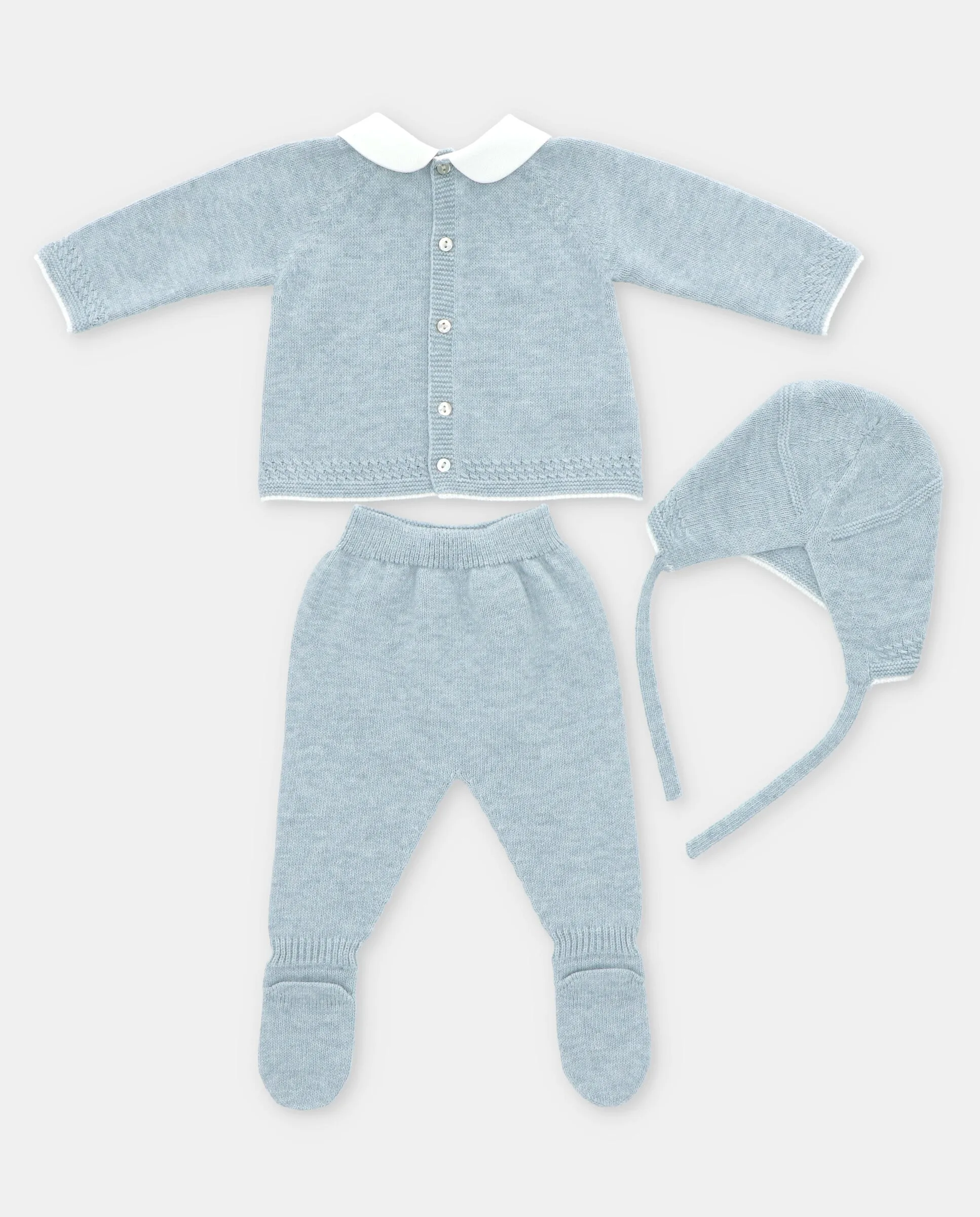 Martin Aranda Baby Blue Three Piece Baby Set