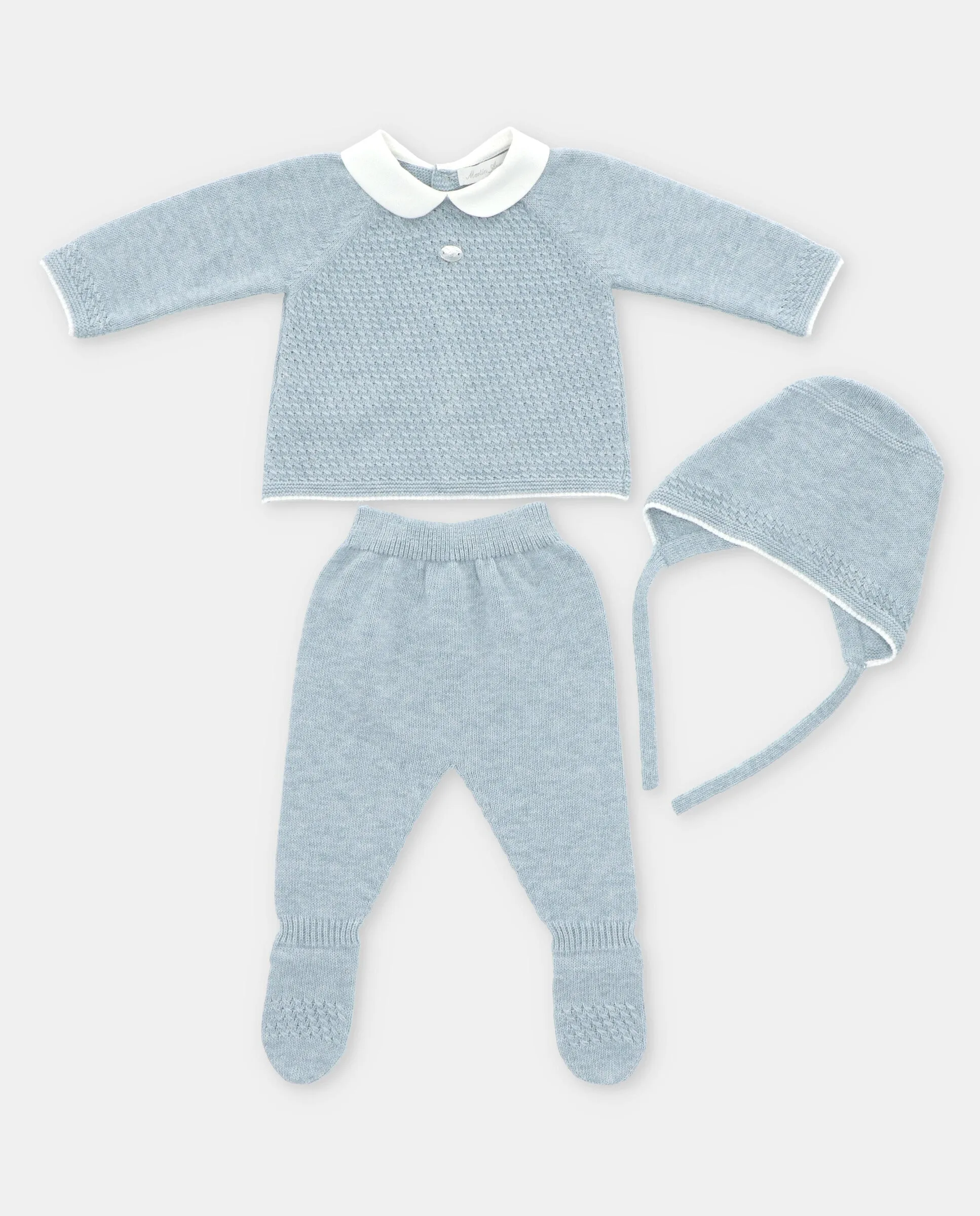 Martin Aranda Baby Blue Three Piece Baby Set