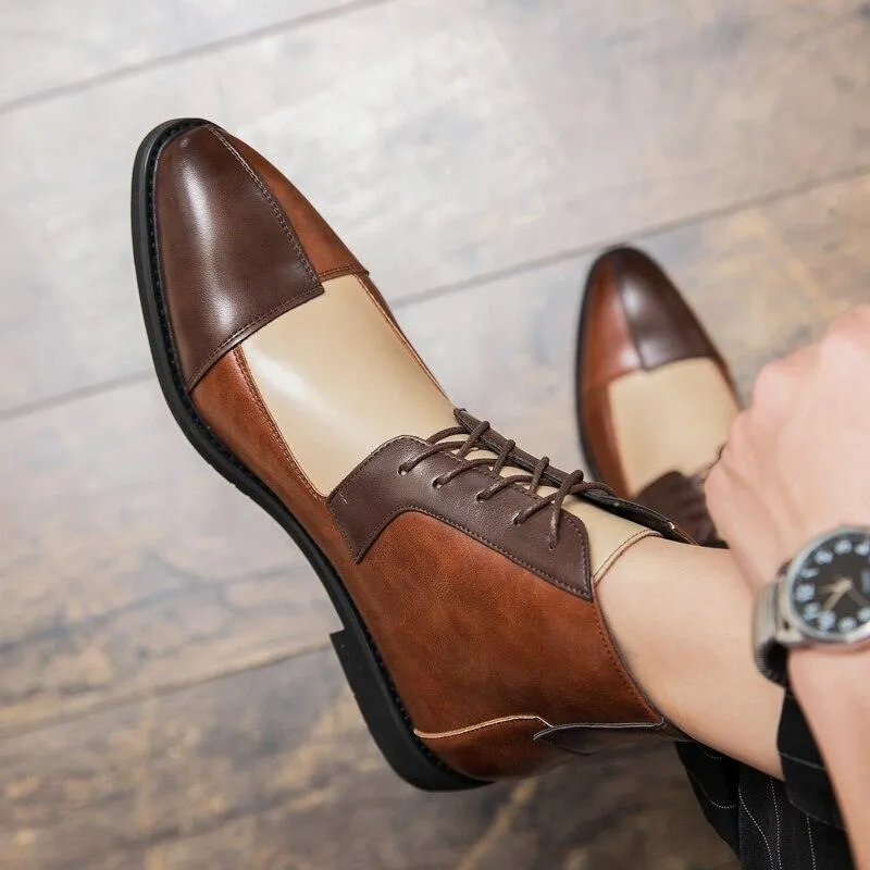 Men's Dress Ankle Boots RM345: Stylish Leather Casual Shoes for Gentlemen