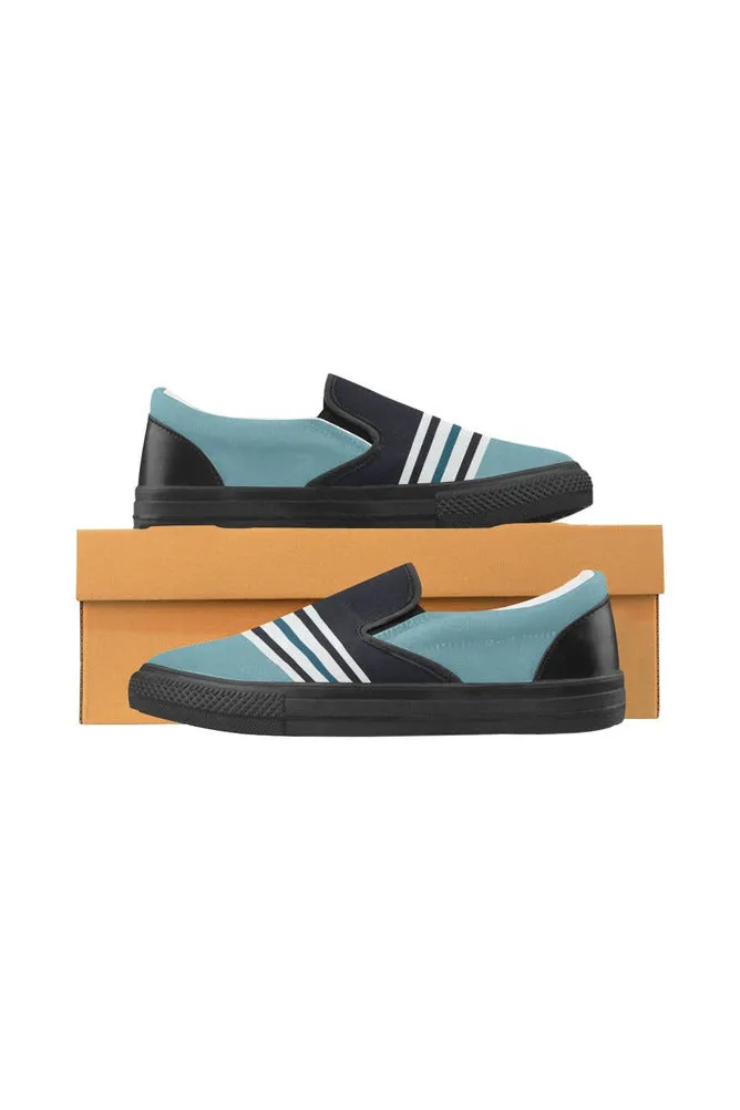 Modern Striped Men's Slip-on Canvas Shoes