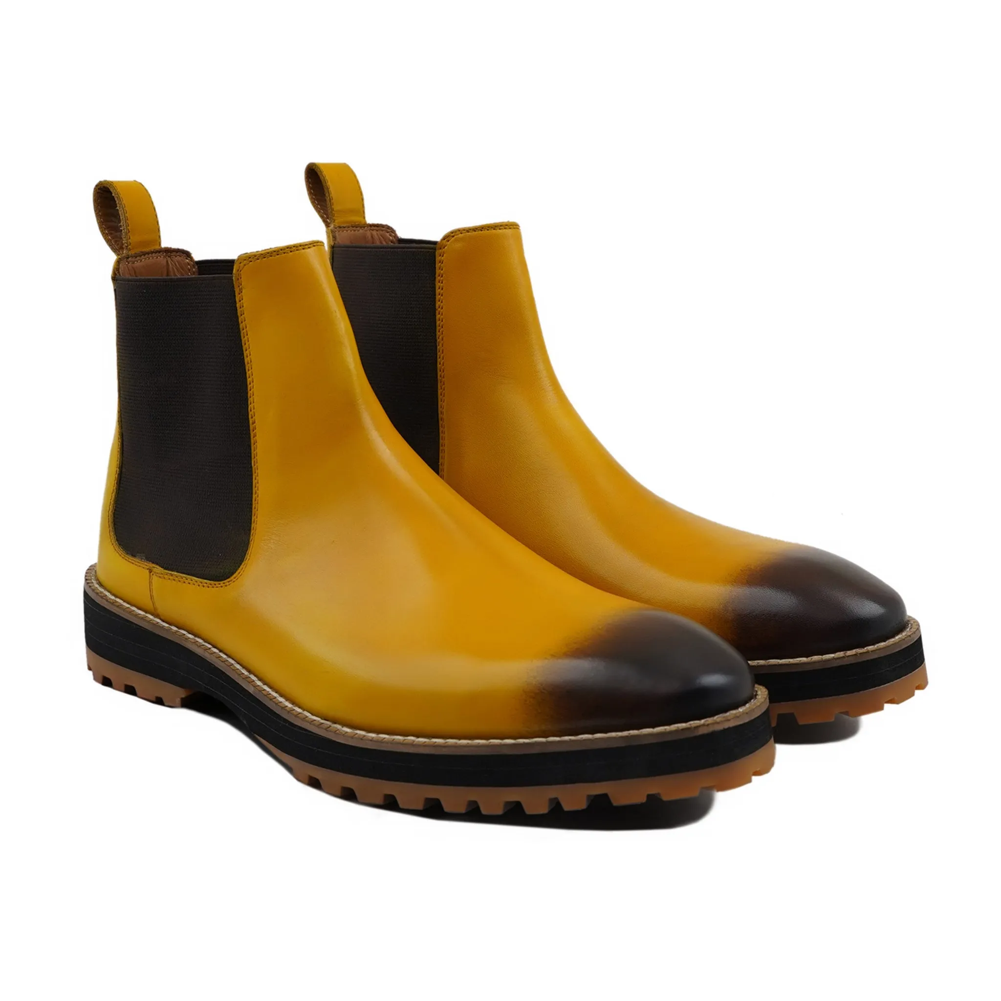 Ostend - Men's Burnish Yellow Calf Leather Chelsea Boot