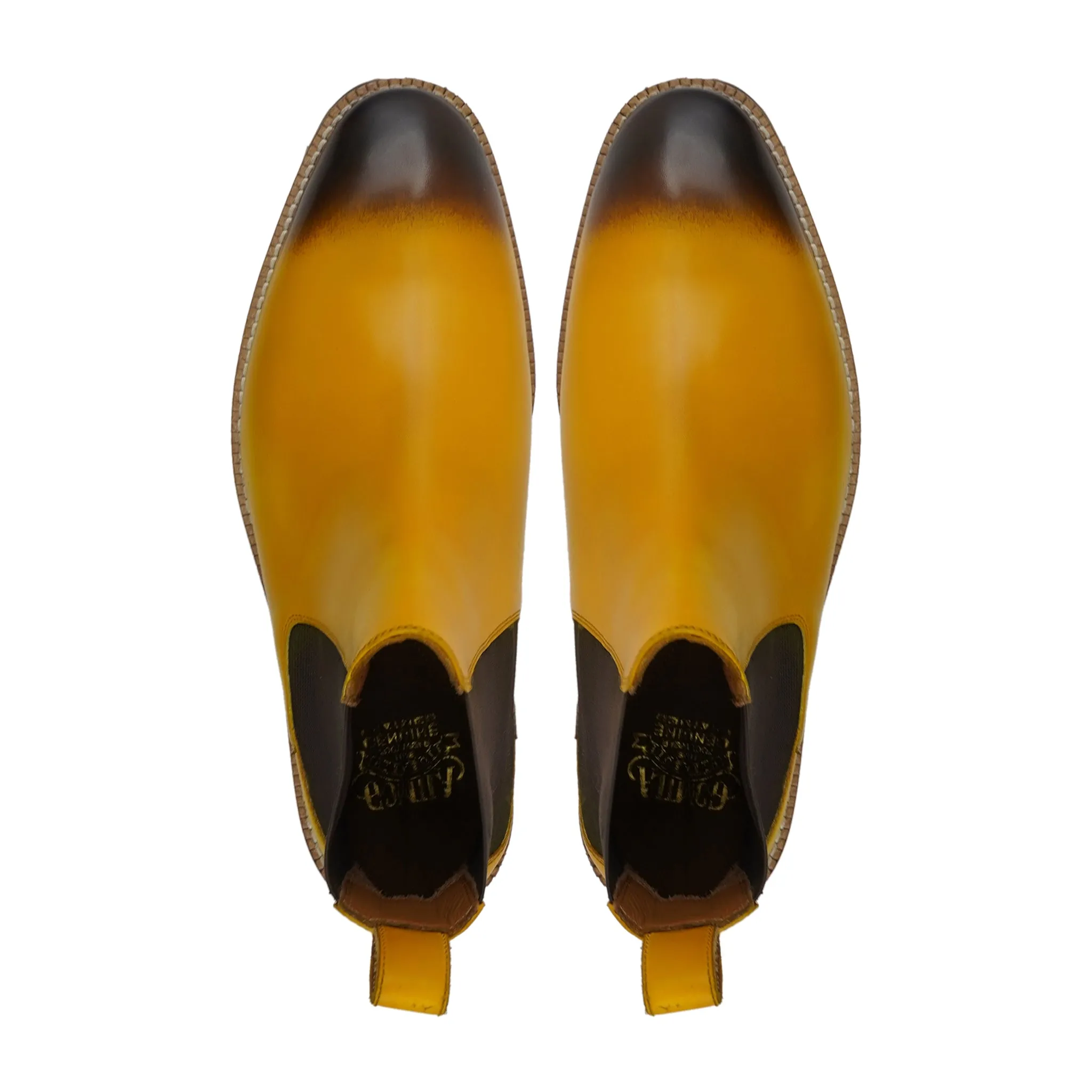 Ostend - Men's Burnish Yellow Calf Leather Chelsea Boot