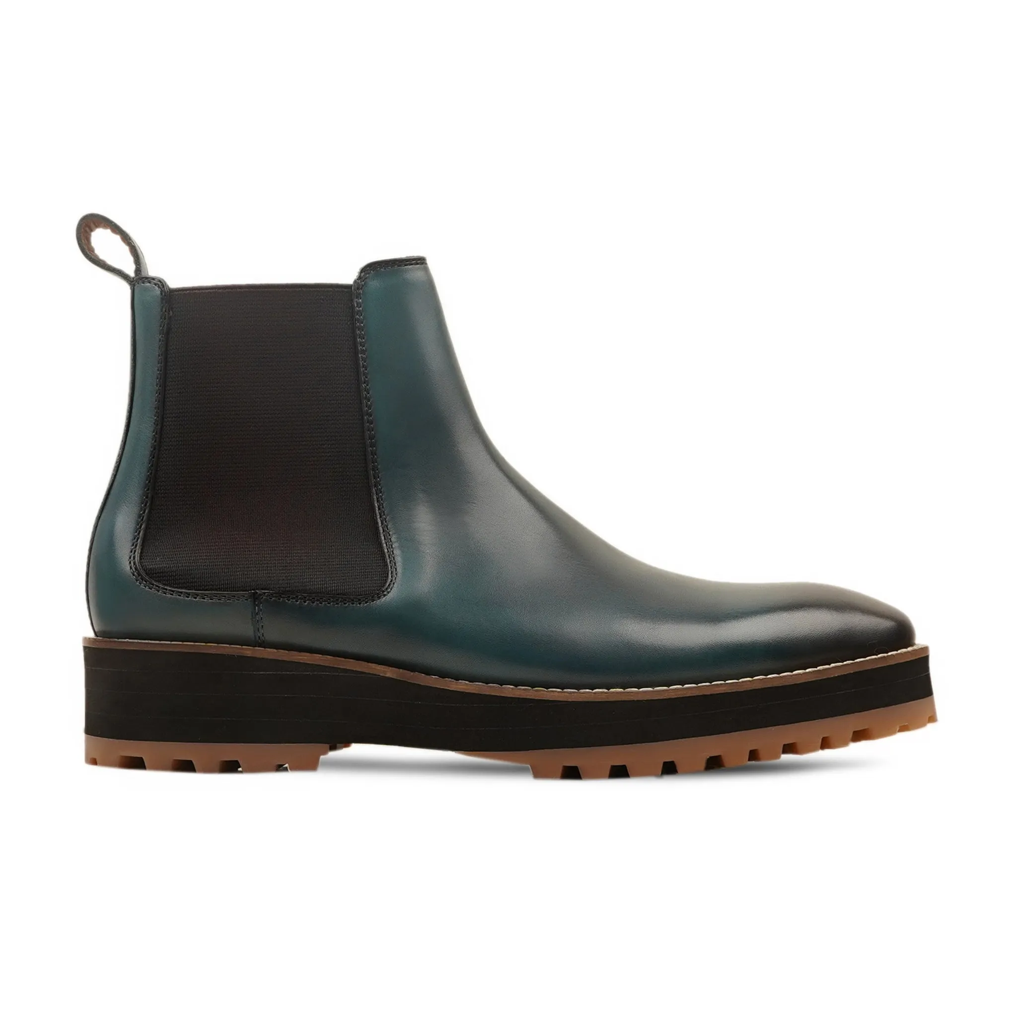 Ostend - Men's Turquoise Patina Calf Leather Chelsea Boot