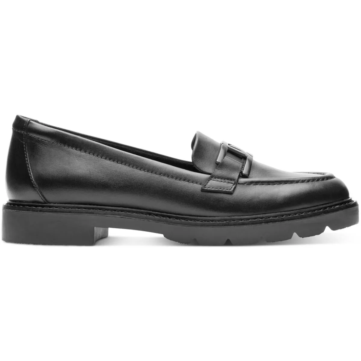 Rockport Womens Kacey Chain Leather Slip On Loafers