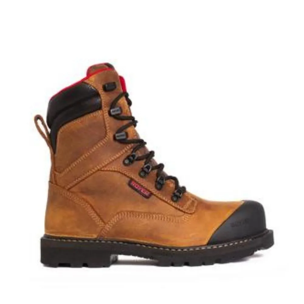 Royer Revolt Men's 8 Waterproof Composite Toe Work Boot With Vibram - Brown 8990RT