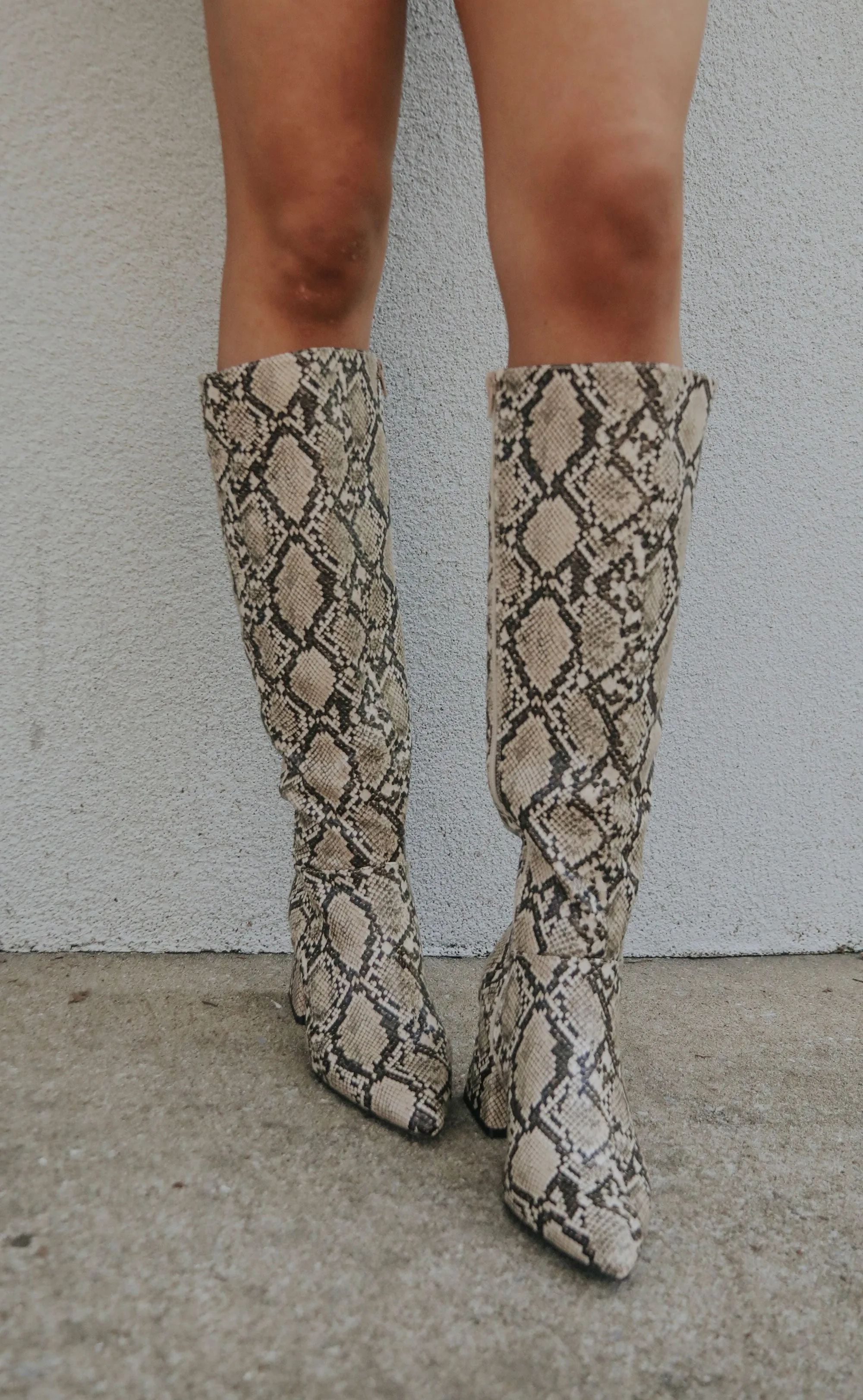 slim fit riding boots - snake