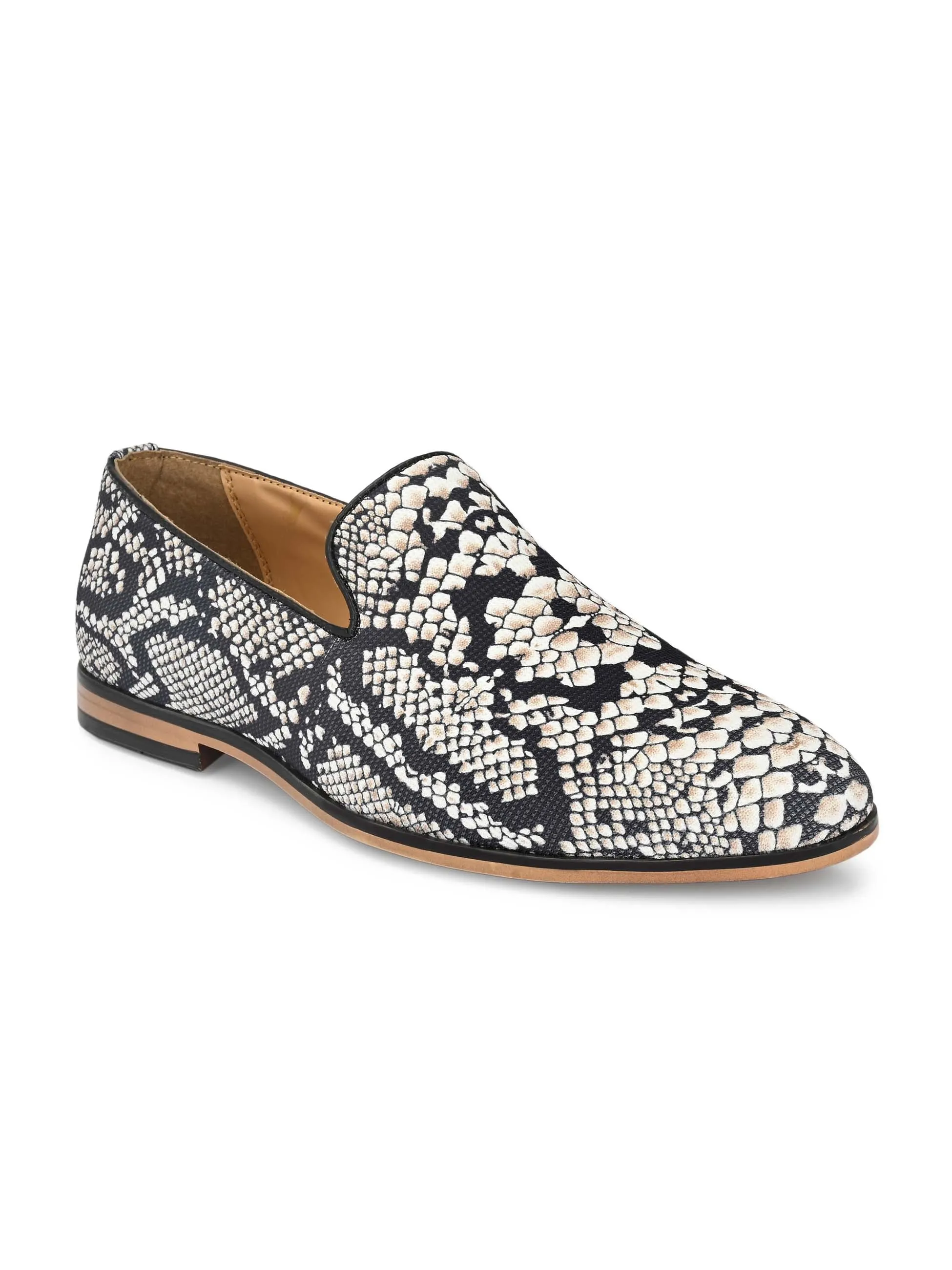 Snake Print Loafers