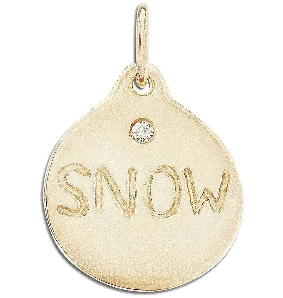 Snow Disk Charm With Diamond