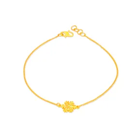 TAKA Jewellery 916 Gold Bracelet with Snow Flake