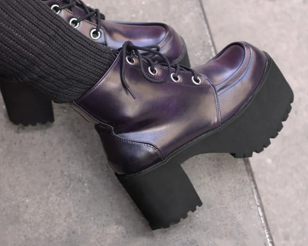 TUK-A3231L Purple Rub-Off Ankle Nosebleed Boot