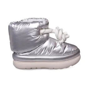 UGG Classic Maxi Short Metallic Silver Boots - Women's