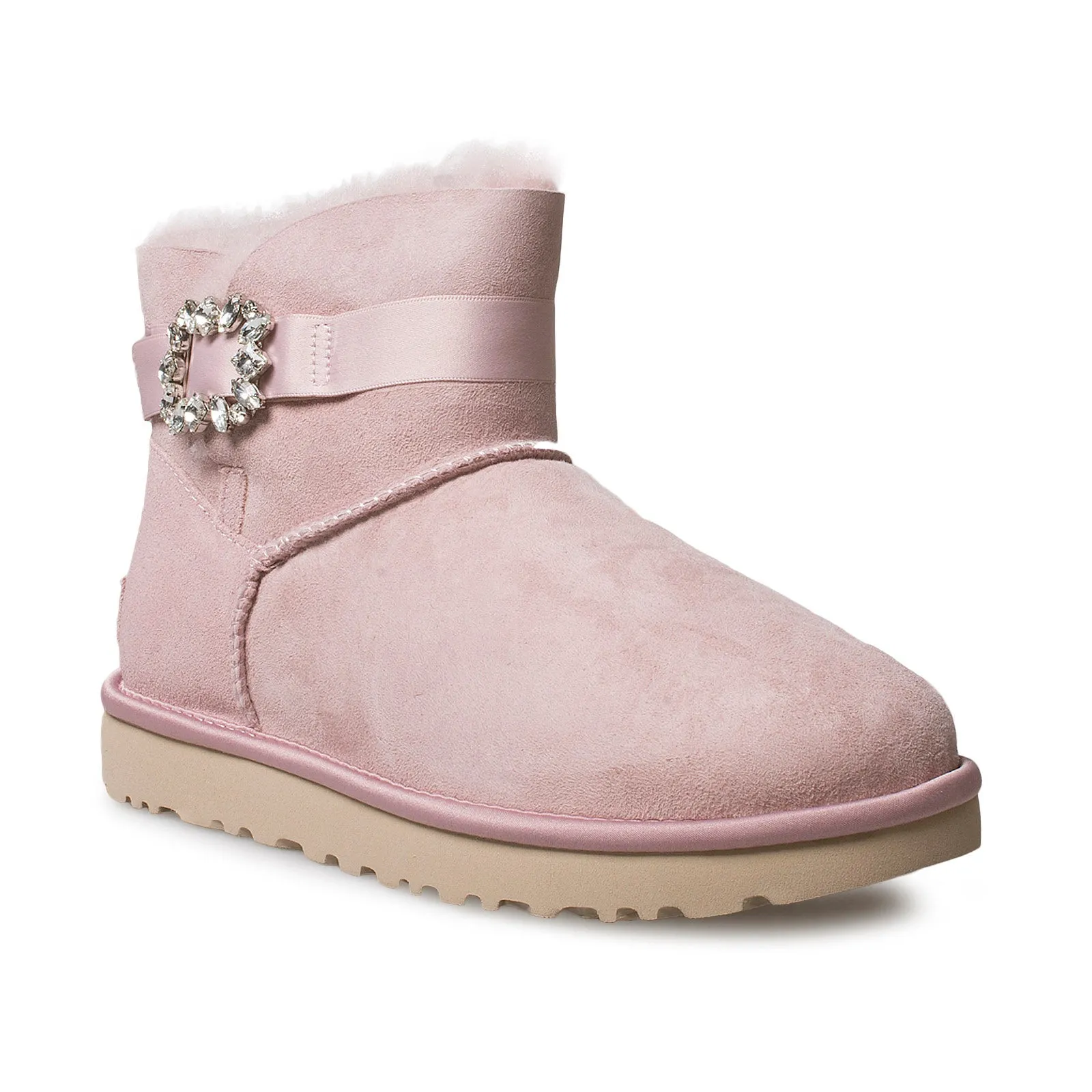 UGG Mini Side Brooch Pink Crystal Boots - Women's