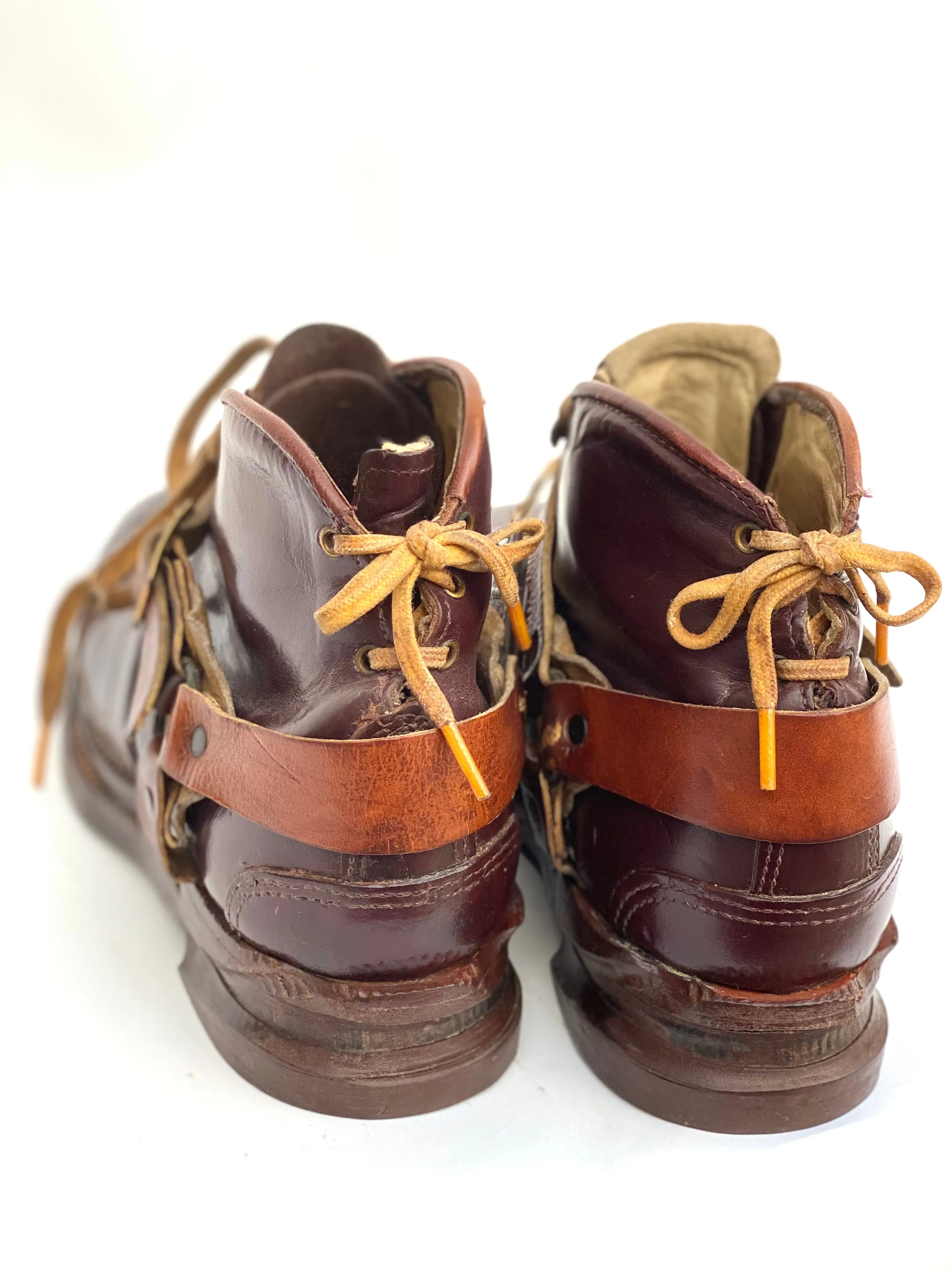 Vintage Leather Ski Snow Boots