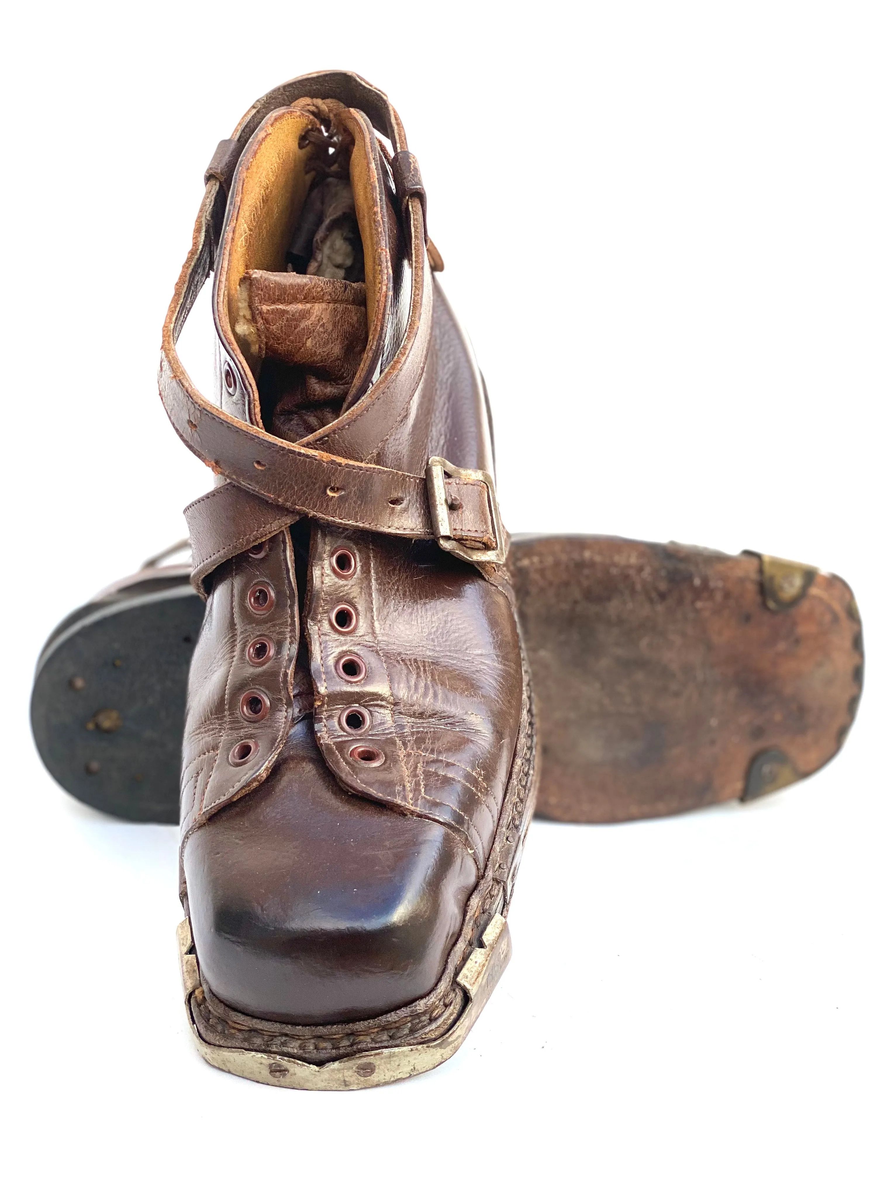 Vintage Samson Leather Ski Boots