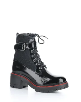 ZING BLACK Round Toe Boots